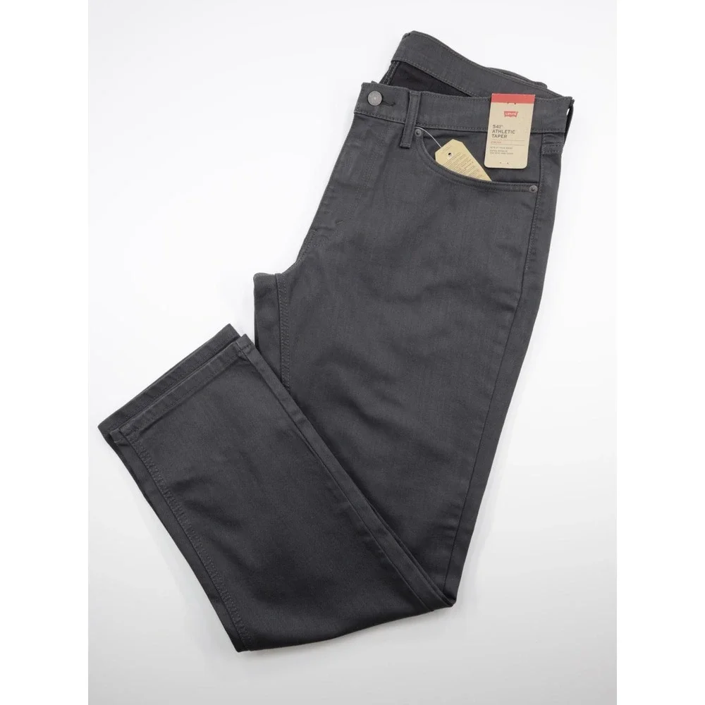 Levi's 541 Men's Athletic Taper Fit Denim Stretch Jeans Dark Gray Size W35 L32